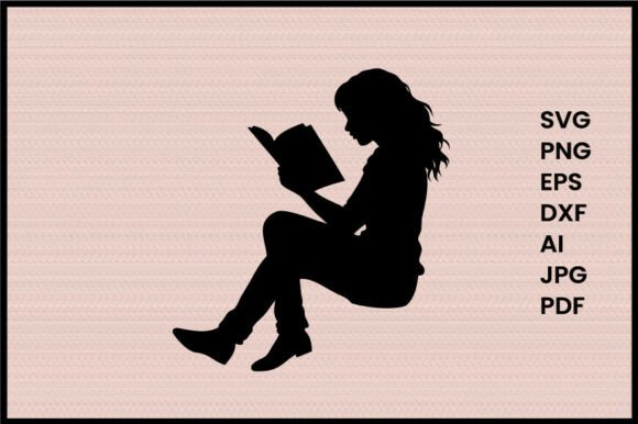 A Woman Reading a Book Illustration
