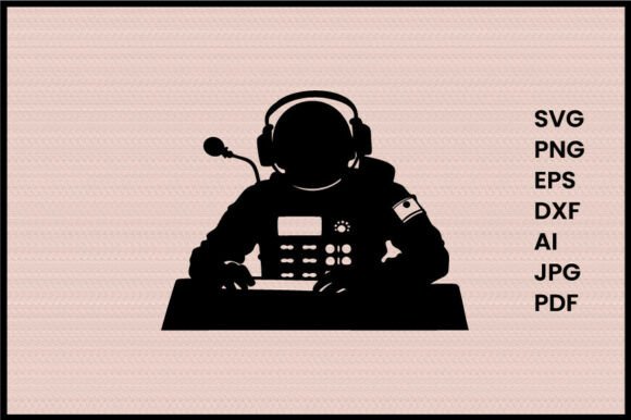 Astronaut Communicating Silhouette