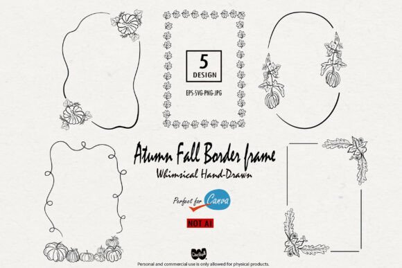 Autumn Pumpkin Frames Clipart Collection