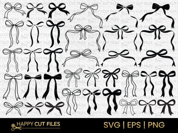 Bow Ribbon Coquette SVG Bundle Laser Cut