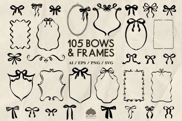 Bows and Frames Svg Bundle