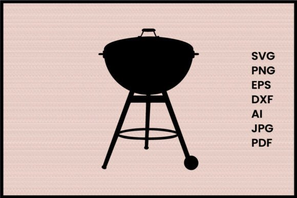 Camp Grill Illustration Silhouette