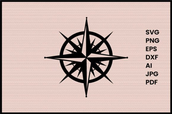Compass Illustration Silhouette