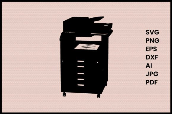Copier Machine Illustration Silhouette