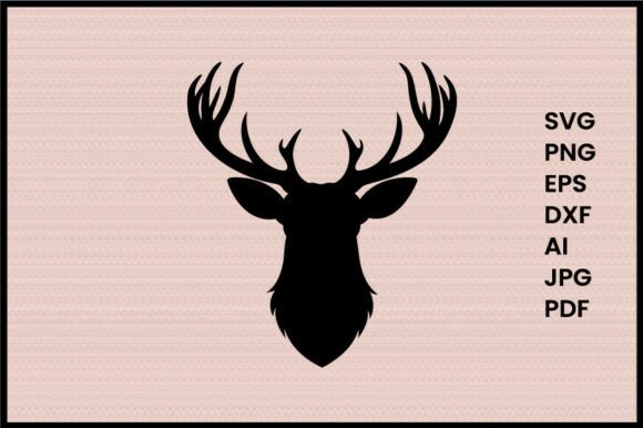 Deer Head Illustration Silhouette