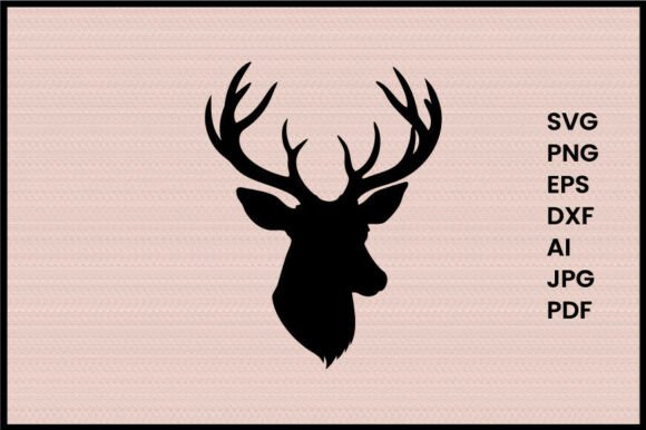 Deer Head Profile Illustration
