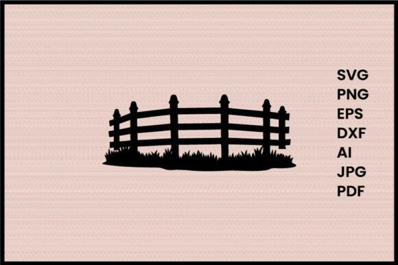 Farm Fence Illustration Silhouette