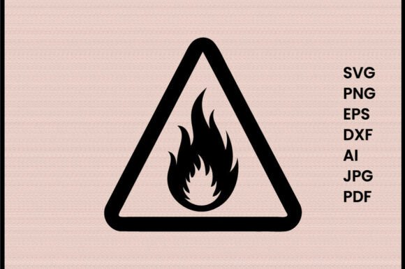 Fire Warning Icon Illustration