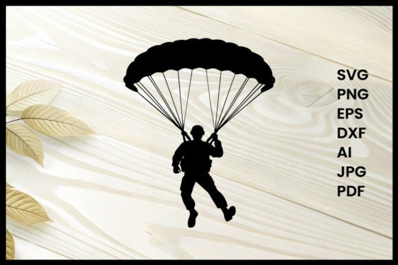 Soldier in Parachute Jump Illustration Review for Real Projects