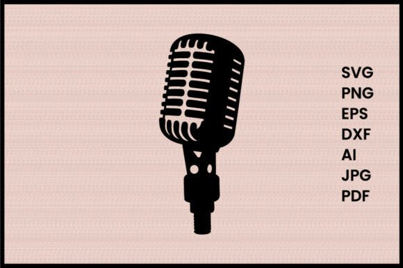 Vintage Microphone Silhouette