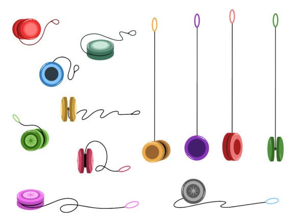 Yoyo Toy Clip Art Illustration for Embroidery Projects